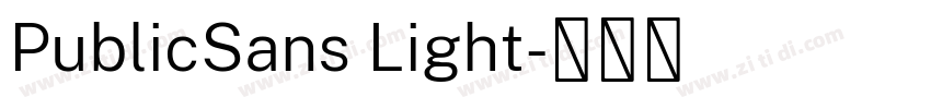 PublicSans Light字体转换 PublicSans Light字体转换
